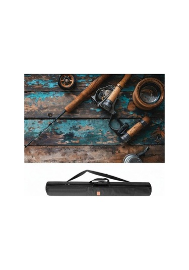 Pazly Balıkçı Çubuk Torba Tuval Erkekler İçin Siyah Spor Çanta