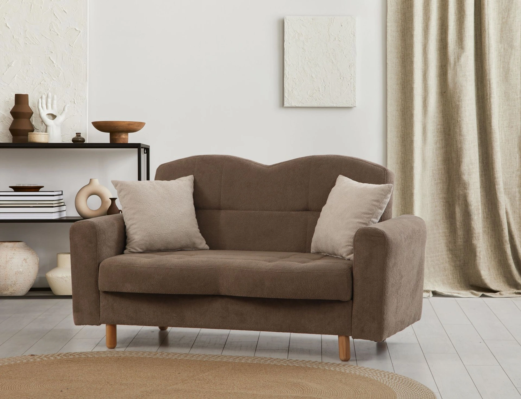 Lotus 2'li Koltuk Coco11 Açık Kahverengi