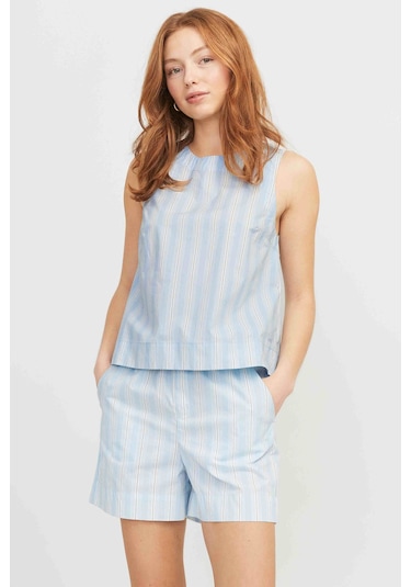 Jjxx Jxava Poplın Sl Top Wvn Mavi Kadın Gömlek 000000000102237832 Mavi