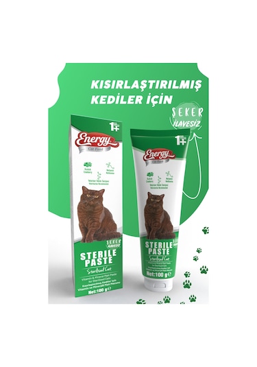 Energy Paste Kısırlaştırılmış Kediler İçin Yüksek İçerikli 100 G