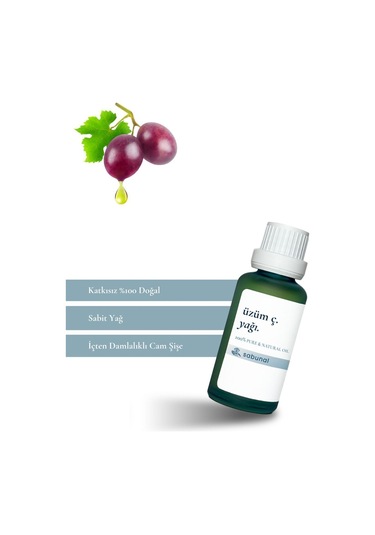 Sabunal Üzüm Çekirdeği Yağı 30 ML Cilt ve Tırnak Doğal Bakım Yağı