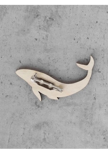 Wood Accessories Balina Broş Pimler 169354460 Mavi