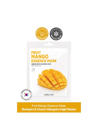 Lebelage Mango Nemlendirici Kağıt Maske Lebelage Fruit Mango Mask