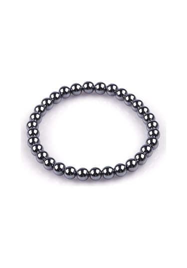 Terahertz Doğal Taş Bileklik 6mm Küre Kesim Çok Renkli