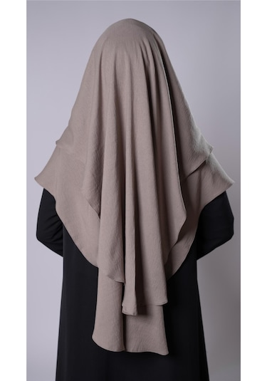 Vizon Pratik Hazır Geçmeli Tesettür Eşarp Pamuk Caz Kumaş Çift Katlı Çapraz Hijab 2304 10
