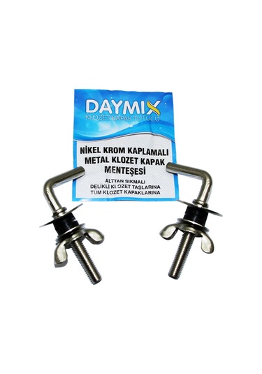 Alttan Sıkmalı Metal Klozet Kapak Menteşesi Vidası Nikel Krom Kaplamalı Çok Renkli