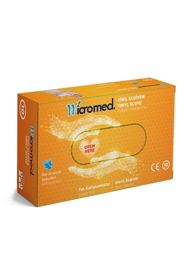 Wicromed Pudrasız Vinil Eldiven 10'lu