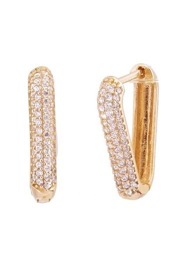 Masaliko Aynoi Gümüş Küpe - 925 Ayar Gümüş, Tek Günlük Küpe Altın