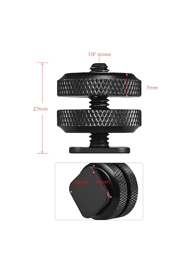 Dofolink 5 Adet 1/4"-20 Vidalı Soğuk Ayak Üstü, Fotoğraf Ekipmanı Bağlama Adaptörü