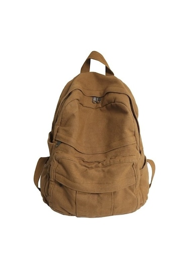 High Quality Shoe Bag Büyük Kapasiteli Çok Bölmeli Öğrenci Sırt Çantası - Kahverengi Kahverengi