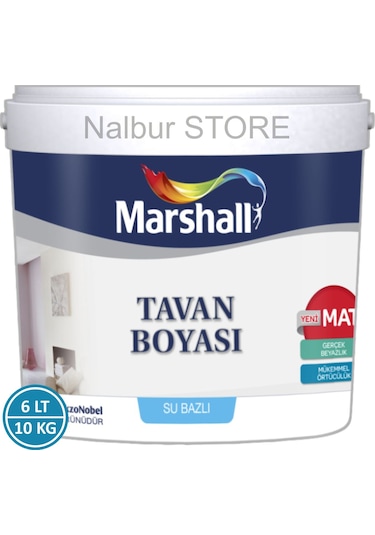 Marshall Tavan Boyası 6Lt=10KG-Mükemmel Beyazlık-Ekstra Örtücülük N11.151