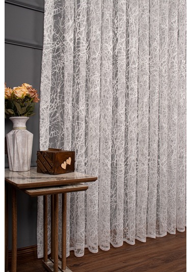 Cam Kırığı Desen Örme Tül Perde 1207