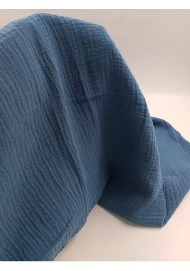 Lüks Müslin Kumaş Indigo