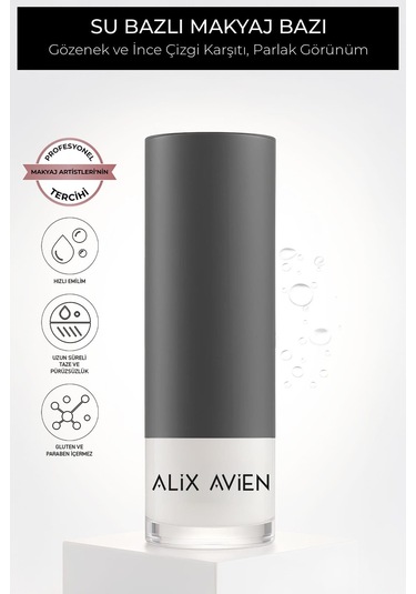 Alix Avien Gözenek Karşıtı Parlak Cilt Görünümlü Su Bazlı Makyaj Bazı 30 ML