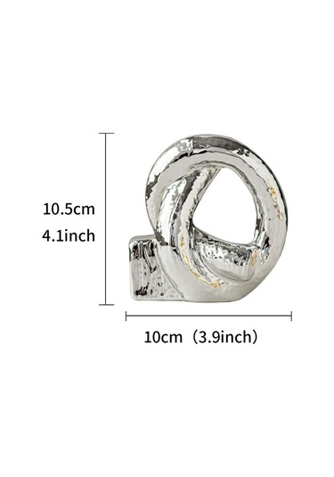 Homyl Düğüm Heykeli Dekor Tatil Hediye Masaüstü Gümüş