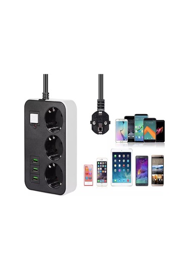 3 Usb Li 3 Lü 1.8 M Akım Korumalı Priz 5365 Standart