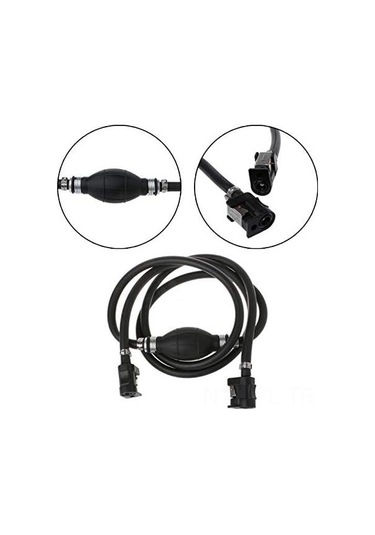 Lemestar Motosiklet Motoru Yakıt Tankı Bağlantı Seti - 8mm Siyah Kauçuk Hortum Toplam Uzunluk 2.1m, Ağırlık 365g