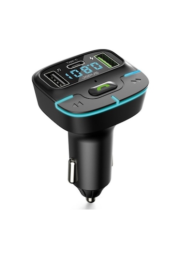 Uiowoo Mp3 F9 Araç Fm Transmitter 5.3 Bluetooth Araç Kiti Usb Type-c 18w Hızlı Şarj Çıkışlı Çakmaklık Girişli