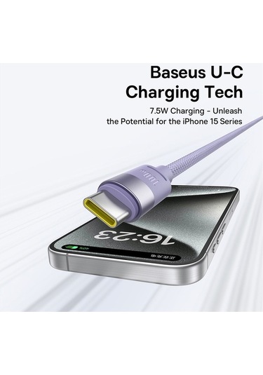 Pazly Veri Usb'ye, Usb'den Type-c Starspeed Şarj Pin, Mikro Kablosu İphone Uyumlu İçin Hızlı Baseus 8 7,5w 100w 1,5m Xo
