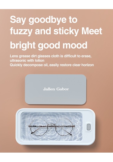 Yunboo Portatif Ultrasonik Temizleyici: Gözlük, Mücevher, Saat Temizliği - Pembe Pilli, Hızlı Yüzey Temizleme, Basit Kullanim