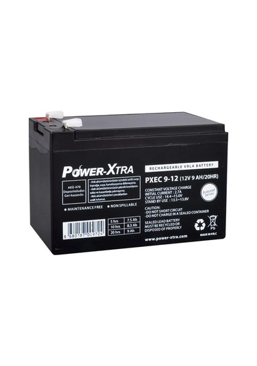 Power-Xtra EcoLead PXEC9-12 12 V 9 Ah Kuru Akü