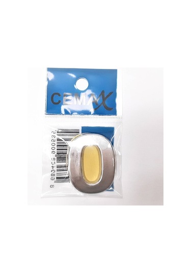 Büro Ev Dekoru İçin 4cm Krom Kaplı Plastik 0 No Kapı Numarası