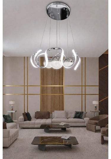 Arya Xl 3 Top Modern Sarıt Led Avize Çok Renkli