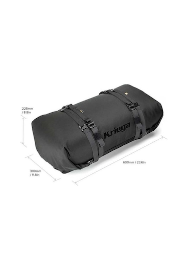 Krıega Krp40 Rollpack Motosiklet Çantası Siyah