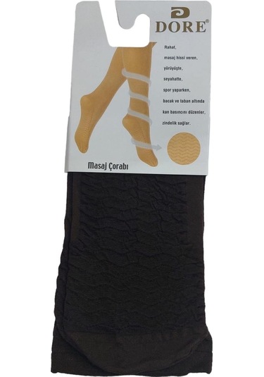 12'li Set Diz Altı Kalın Ten Göstermeyen Kadın Masaj Çorap-kahve Kahve