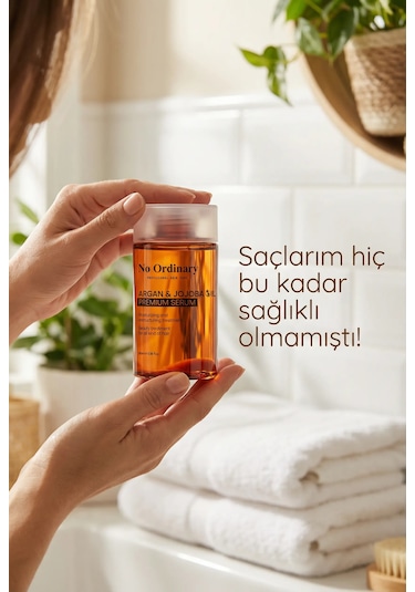 Premium Argan & Jojoba Içerikli Doğal Saç Bakım Yağı & Serum 100ml