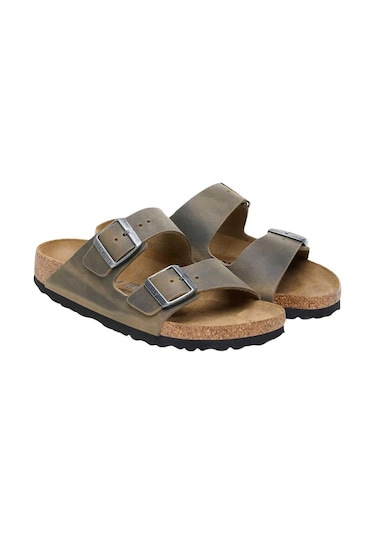 Birkenstock Arizona Leoi Faded Khaki Unisex Terlik Haki