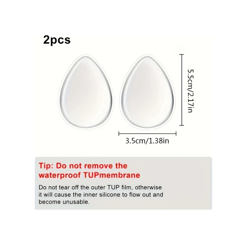 Gateesat 2li Doğal Lateks Şeffaf Silikon Makyaj Süngeri Islak Kullanım