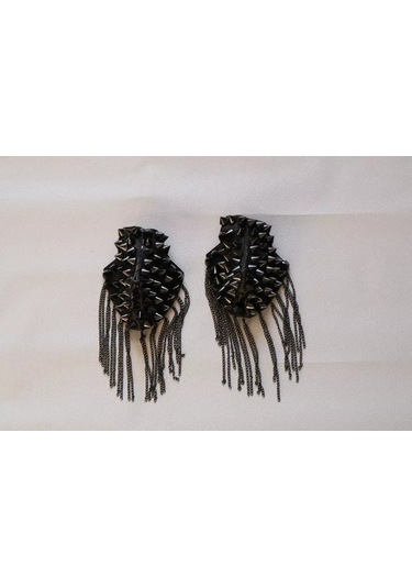 Sweet Night Omuz Askıları 2'li, Zincirli Broşlar 226185243 Siyah