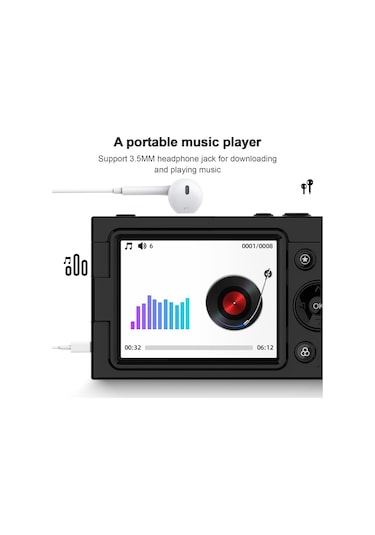 Springsun Taşınabilir 4k Ccd Wifi Dijital Kamera 64mp 2.83 İnç 28x Dijital Zoom 80 Filtre Efekti