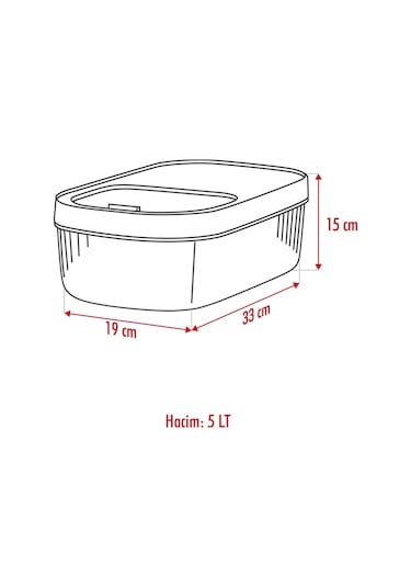 2'li 5 Lt Multibox Kayar Kapaklı Saklama Kabı & Erzak Kabı & Toz Ve Tablet Deterjan Kutusu Siyah