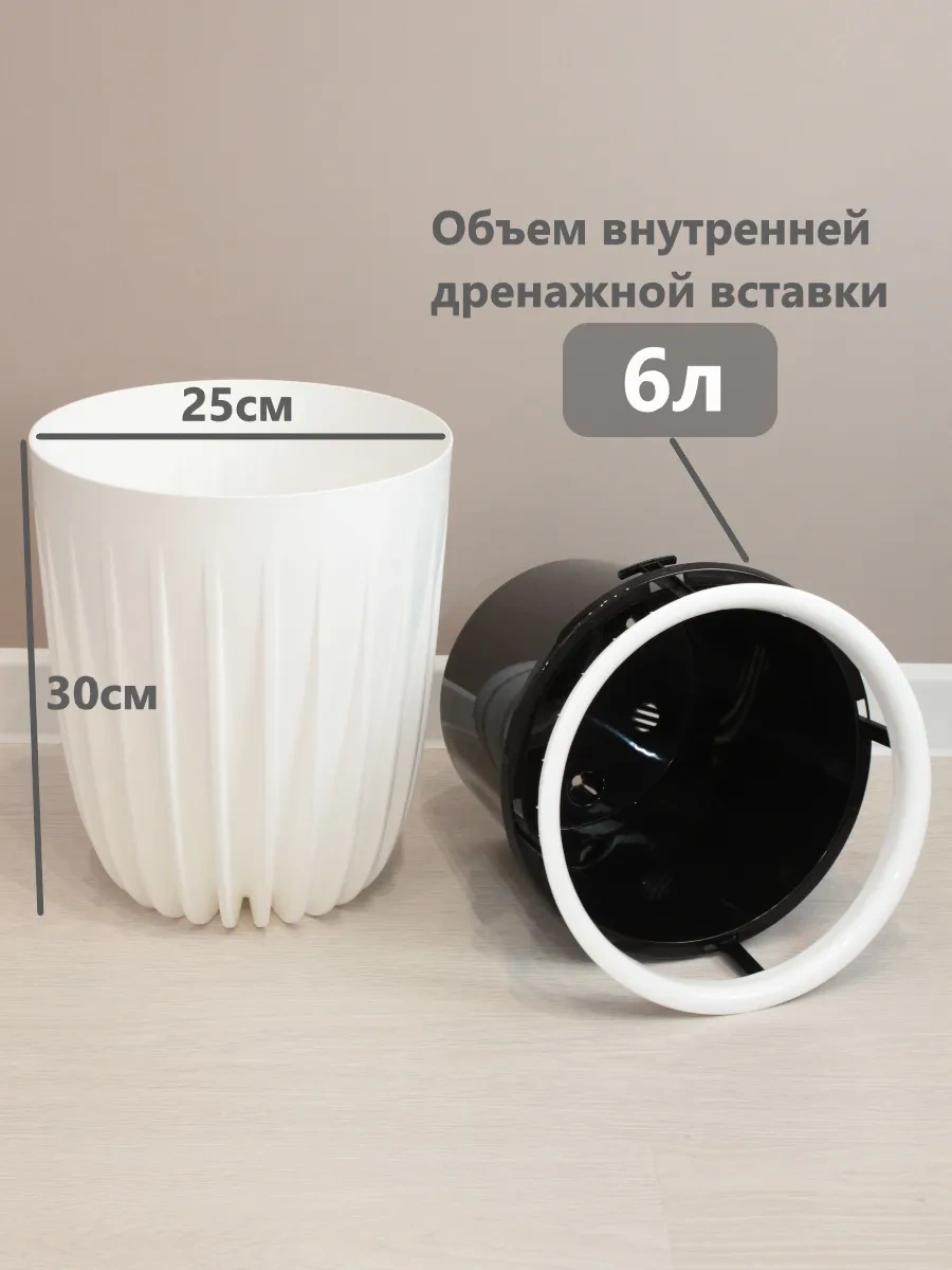 Live-in-green 10 Litre Plastik Otomatik Sulandırmalı Yer Saksısı 150545452