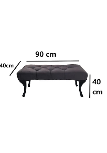 Antrasit Dekoratif Ayak Ucu Kapı Önü Mutfak Balkon Bench Puf Düğm