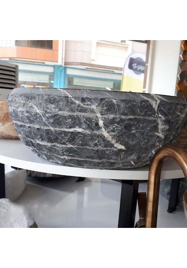 Toros Siyah Mermer Dışı Yatay Patlatma Çanak Lavabo