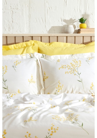 Karaca Home Loretta %100 Pamuk Tek Kişilik Nevresim Takımı Sarı Pp 200.22.08.0060