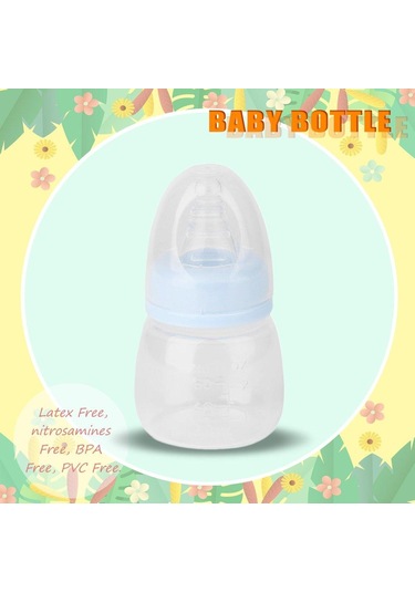 Bebek Bebek 0-18 Ay Besleyici 60ml Pp Emzirme Suyu Süt Mini Sertlik Şişesi Mavi 60ml