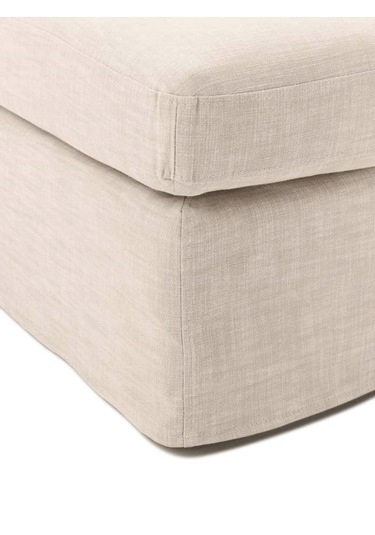 Mode Siesta Pro Kuş Tüyü Puf 05 Bej Keten Kumaş Işbir Sünger Dai