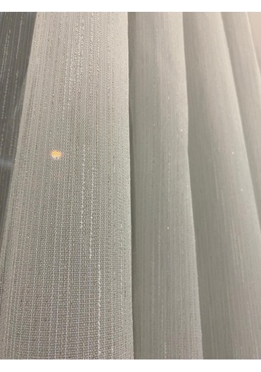 Venedik Armürlü Modern Şık Ekru Gold Simli Tül Perde 1/2,5 Orta Normal Pileli Ekru-gold