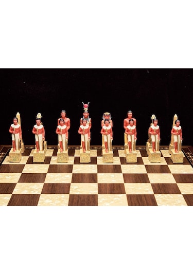 Roma - Mısır Satranç Takımı Şah 11 Cm Kleopatra Ve Roma Nın Destansı Mücadelesi Sadece Figür