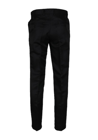 Erkek Keten Pantolon Klasik Normal Kesim Rar01160 Siyah