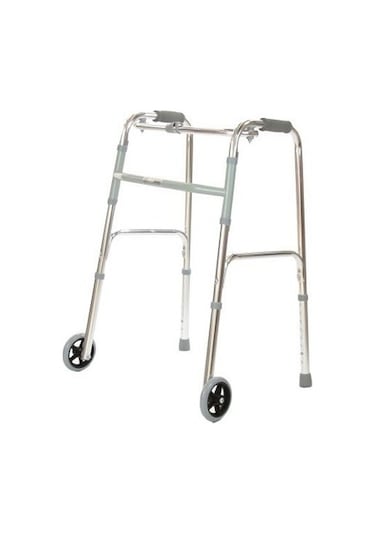 Tekerlekli İthal Alüminyum Walker Katlanabilir Hareketli Yürüteç