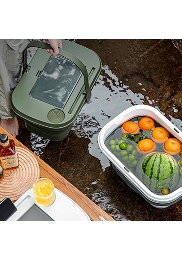 Wondernest Su Sepetli Katlanabilir Piknik Sepeti, Kahve Masası Fonksiyonlu, Çok Amaçlı Kullanım - Km 12cm