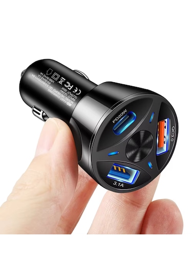 Subzero 3in1 55 W Pd Usb +Type C Araç Çakmaklık Oto Şarj Cihazı