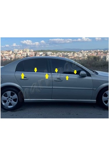 Db Chrome Opel Vectra C Cam Çıtası Nikelajı 2002-2009 4 Parça  P.Ç