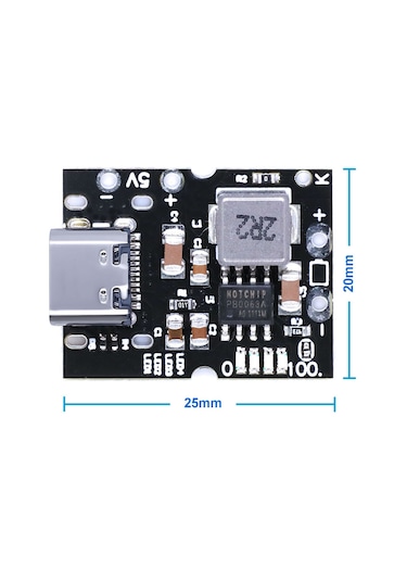 5V 2A Usb Çıkış Powerbank Devresi  Type C Usb Giriş Lityum Lion