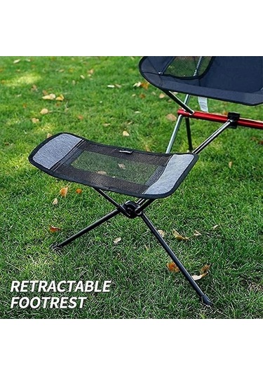 Bloomnest Taşınabilir Katlanır Kamp Sandalyesi Seti, Koyu Gri, Ayak Dayanağı Ve Salıncak İçerikli Koyu Gri
